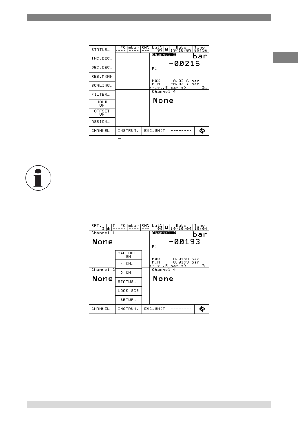 2 instrument menu | WIKA Pascal 100 User Manual | Page 63 / 93