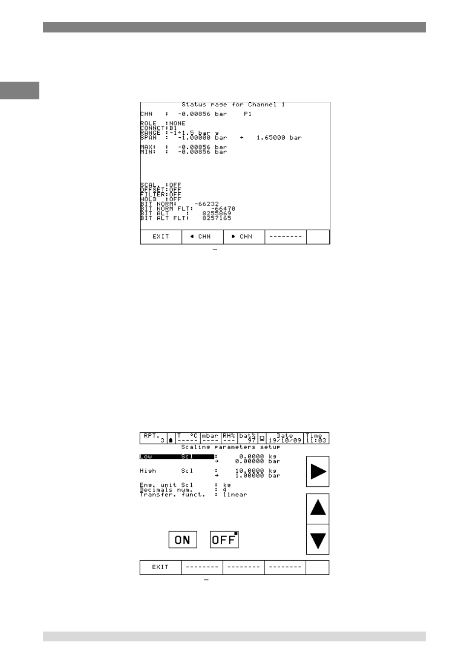 Status, Res. mxmn, Scaling | WIKA Pascal ET User Manual | Page 68 / 88