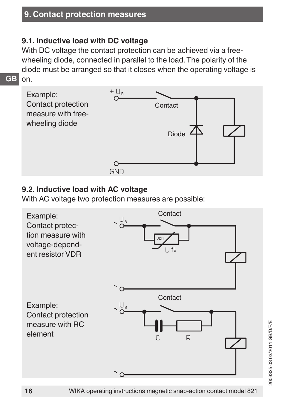 WIKA 851 User Manual | Page 16 / 68