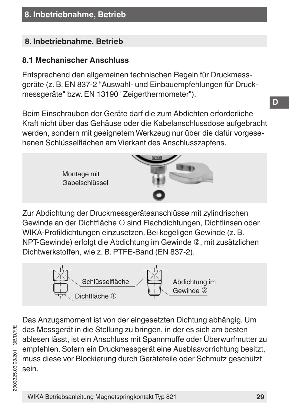 WIKA 851 User Manual | Page 29 / 68