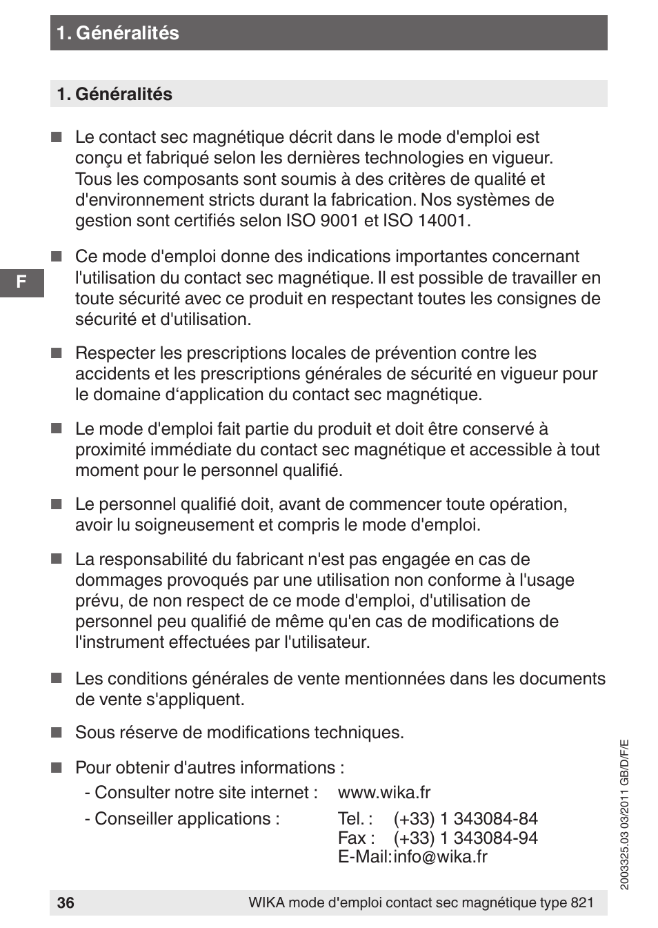WIKA 851 User Manual | Page 36 / 68