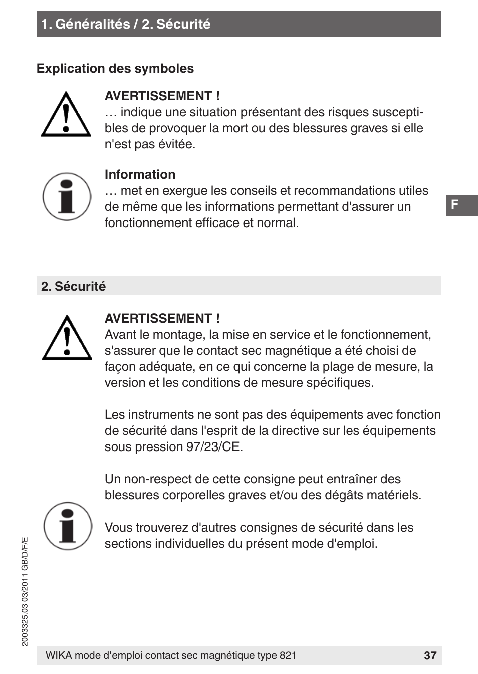 WIKA 851 User Manual | Page 37 / 68
