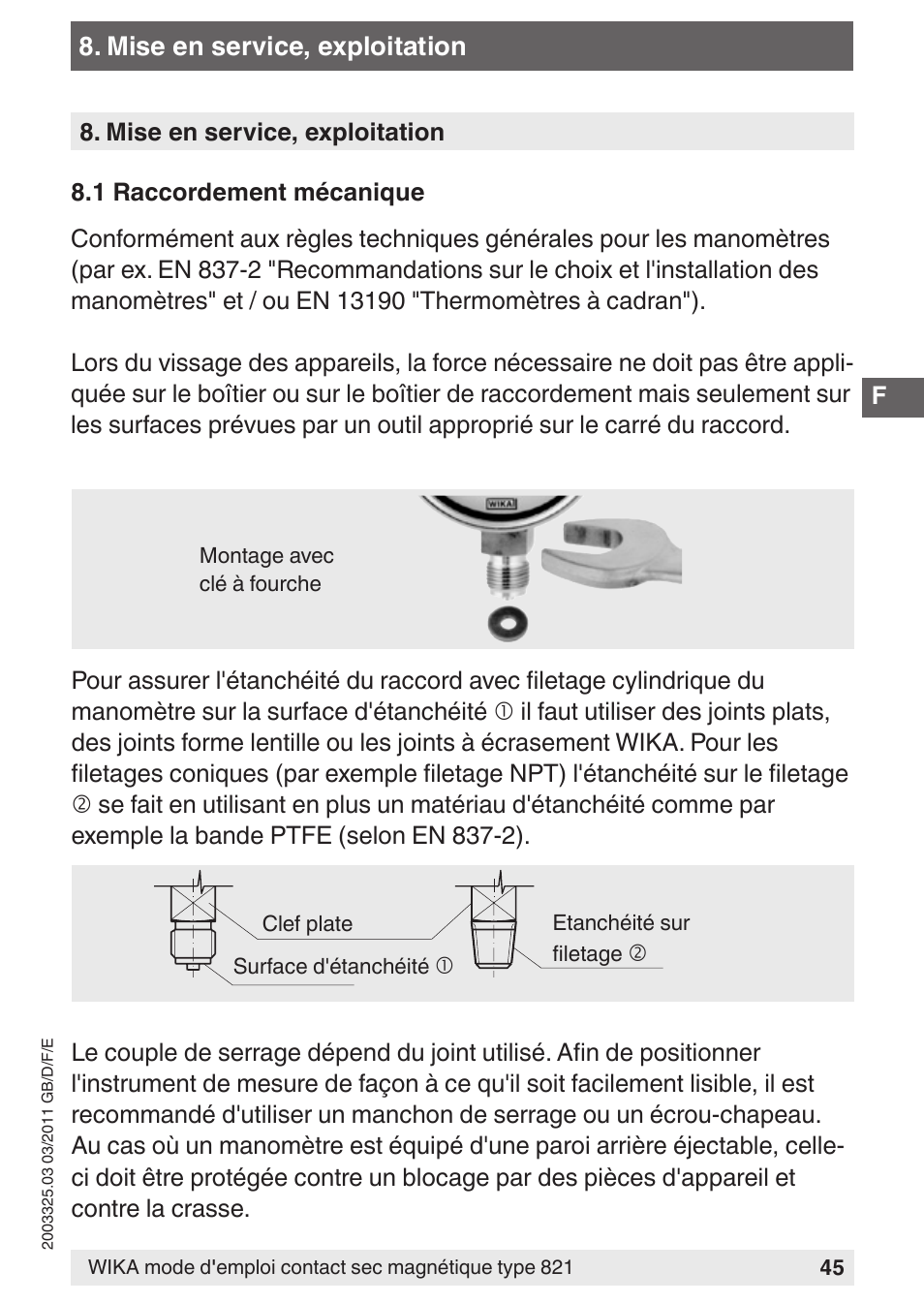WIKA 851 User Manual | Page 45 / 68