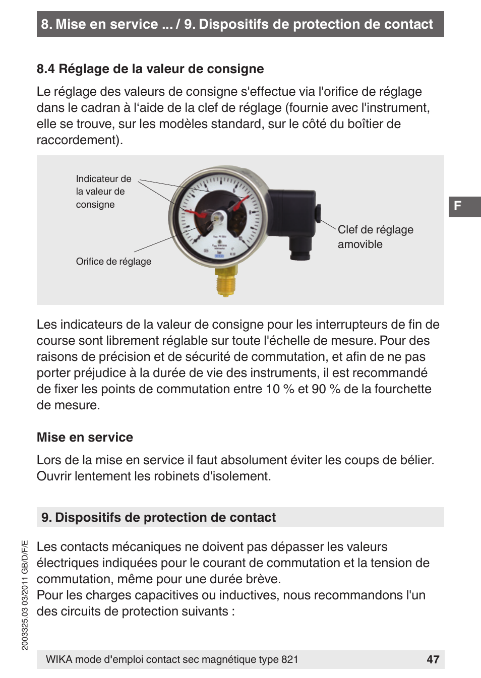 WIKA 851 User Manual | Page 47 / 68