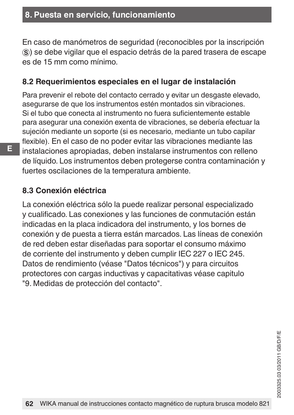WIKA 851 User Manual | Page 62 / 68
