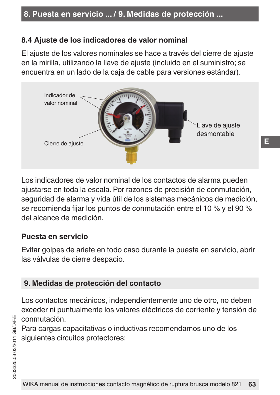 WIKA 851 User Manual | Page 63 / 68