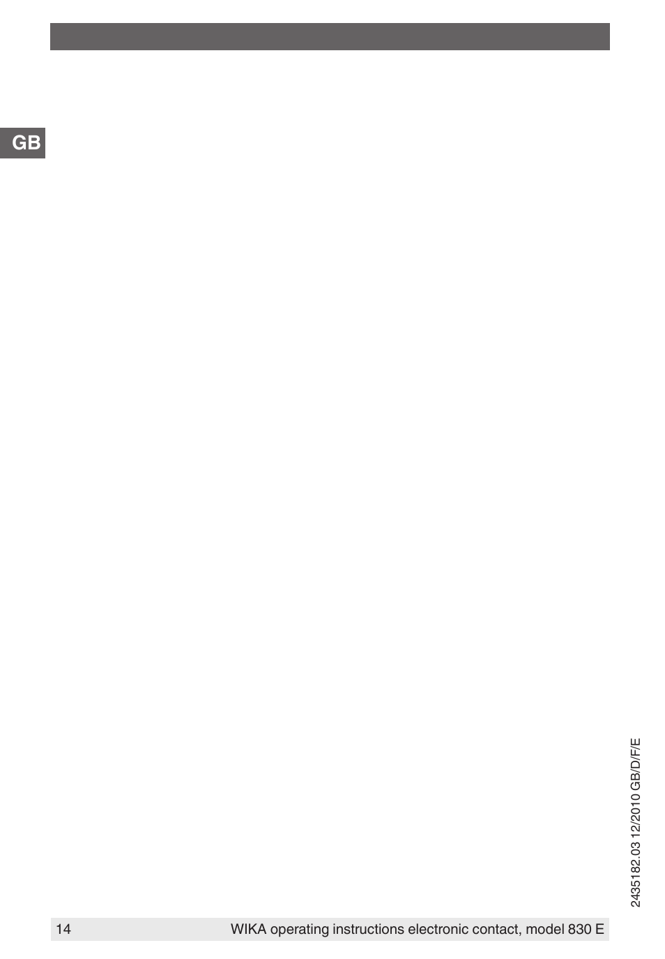 WIKA 851 User Manual | Page 14 / 52
