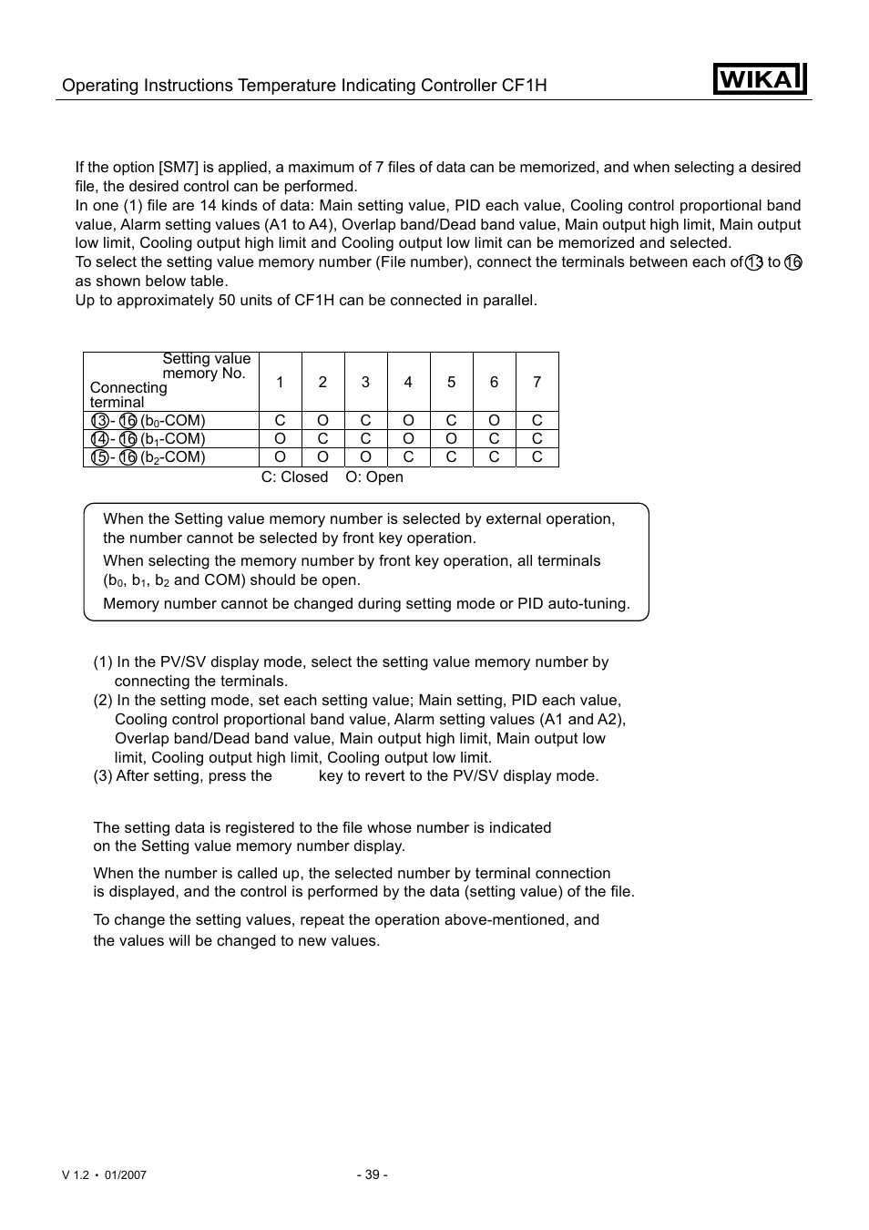 WIKA CF1H User Manual | Page 39 / 75