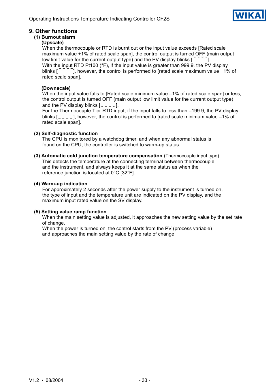 WIKA CF2S User Manual | Page 33 / 47