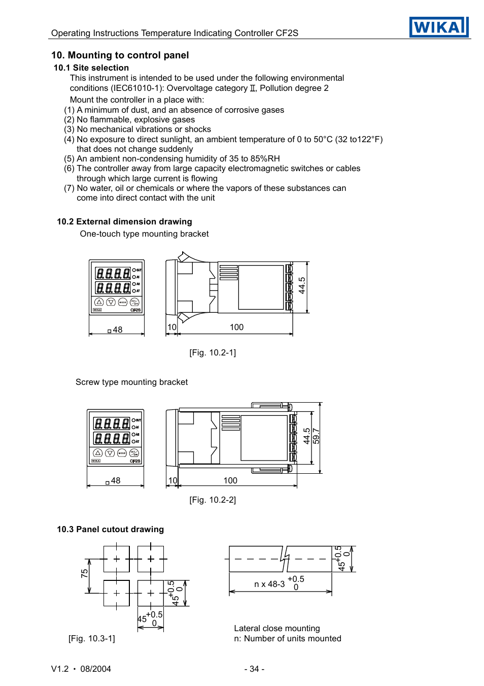 WIKA CF2S User Manual | Page 34 / 47