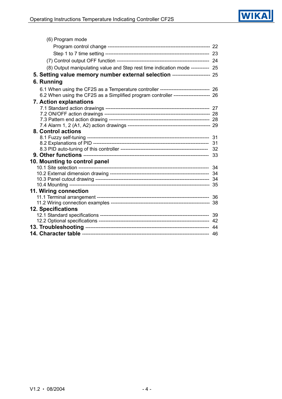 WIKA CF2S User Manual | Page 4 / 47