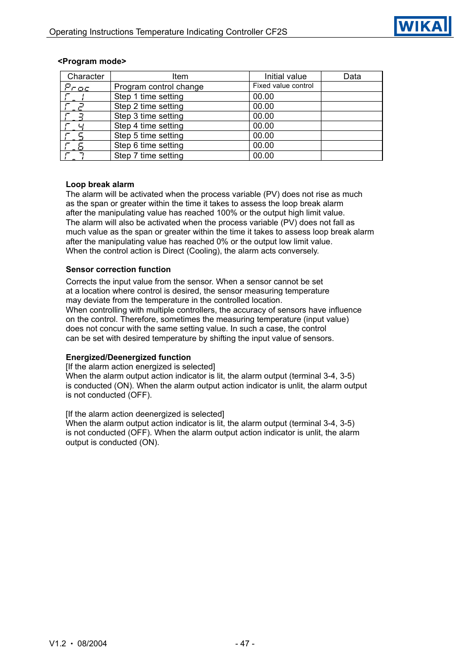 WIKA CF2S User Manual | Page 47 / 47