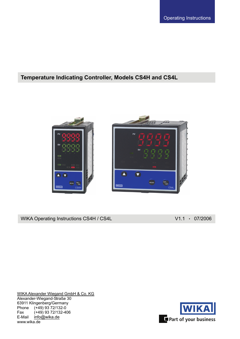 WIKA CS4L User Manual | 50 pages