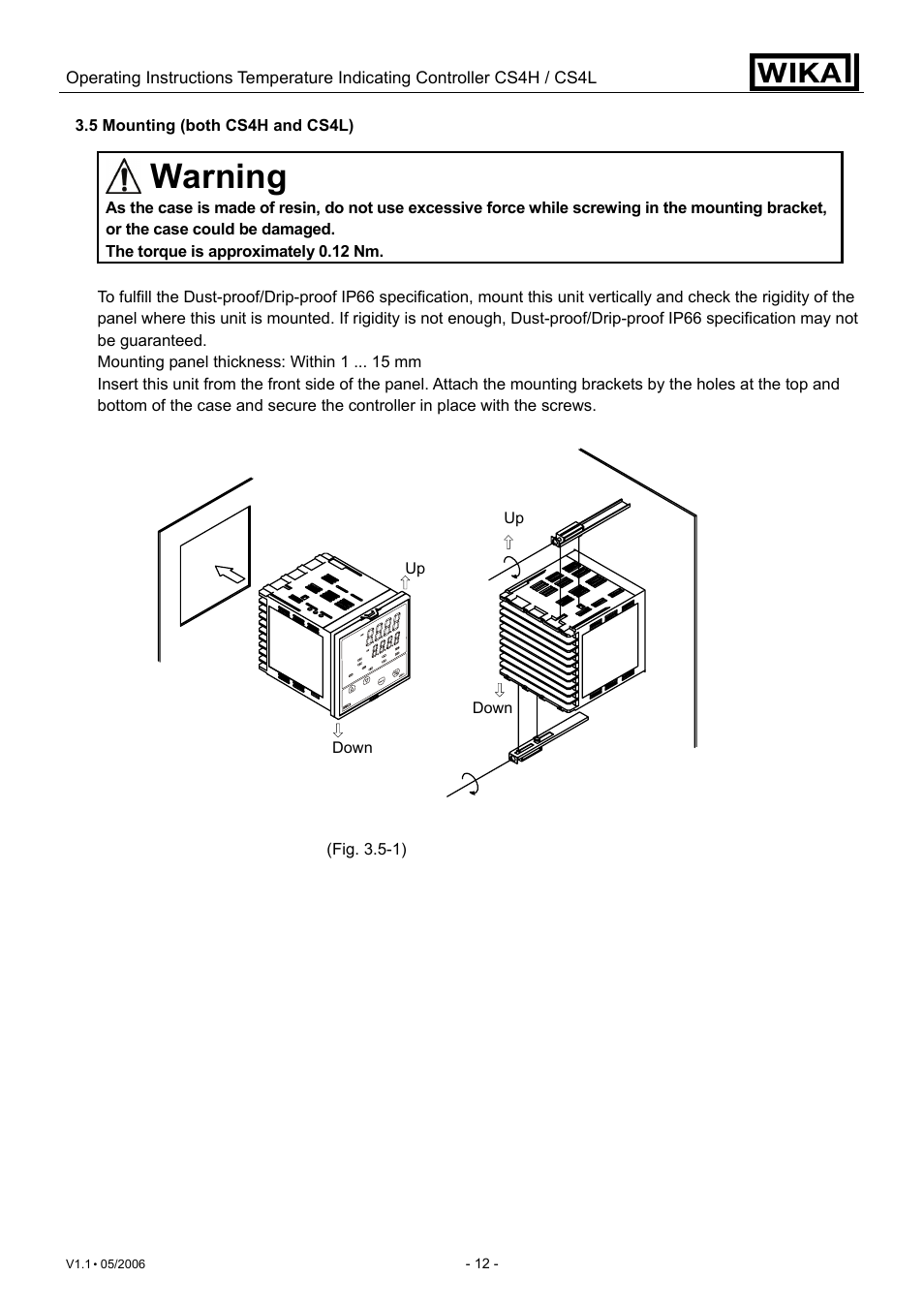 Warning | WIKA CS4L User Manual | Page 12 / 50