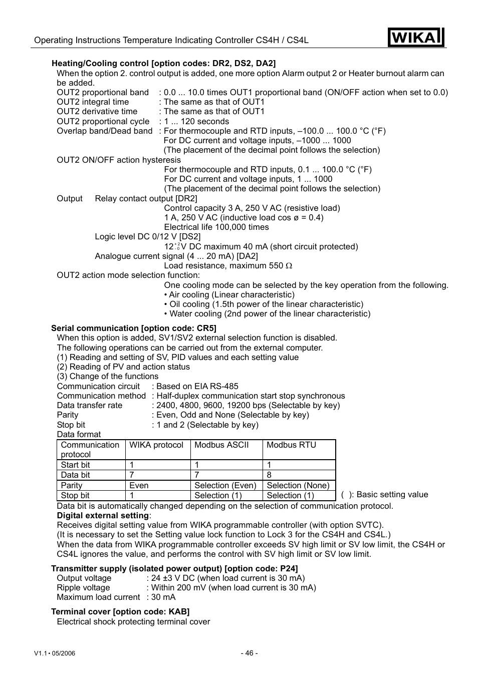 WIKA CS4L User Manual | Page 46 / 50