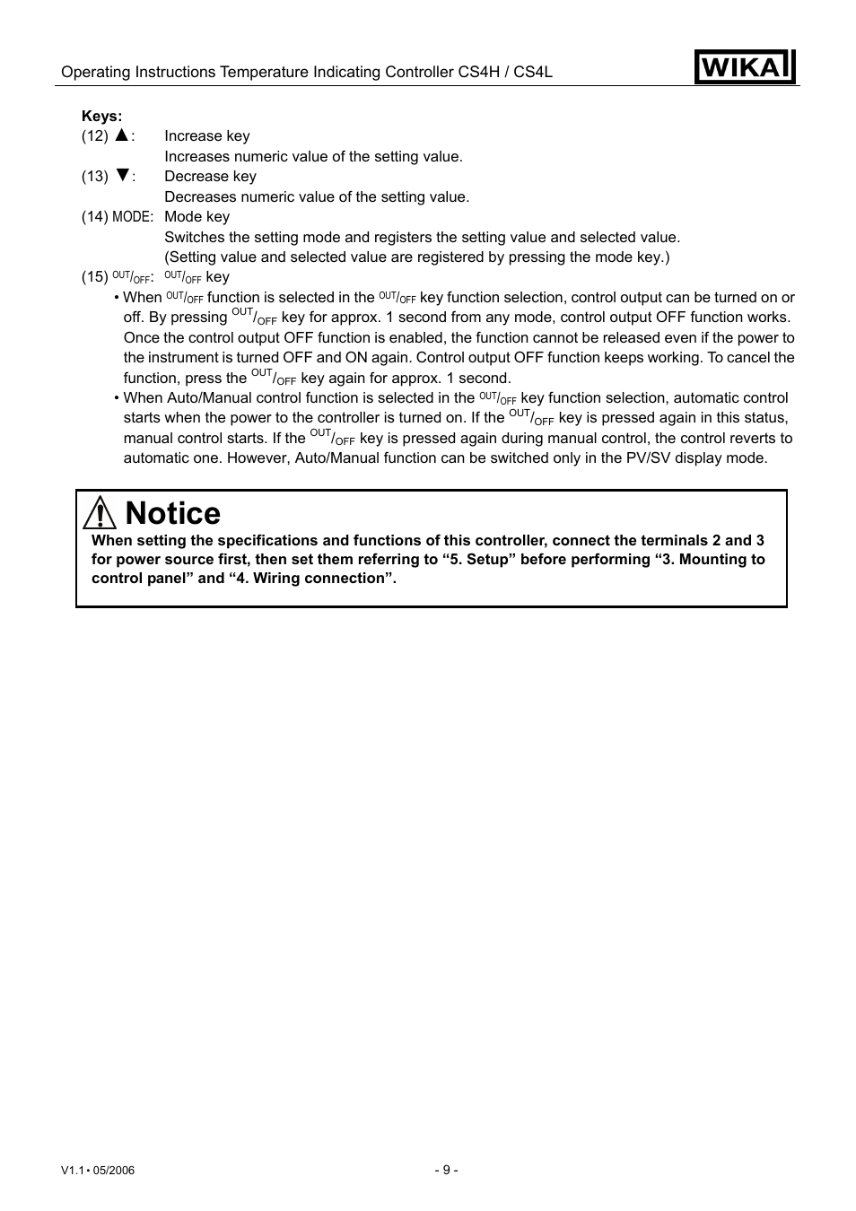 Notice | WIKA CS4L User Manual | Page 9 / 50