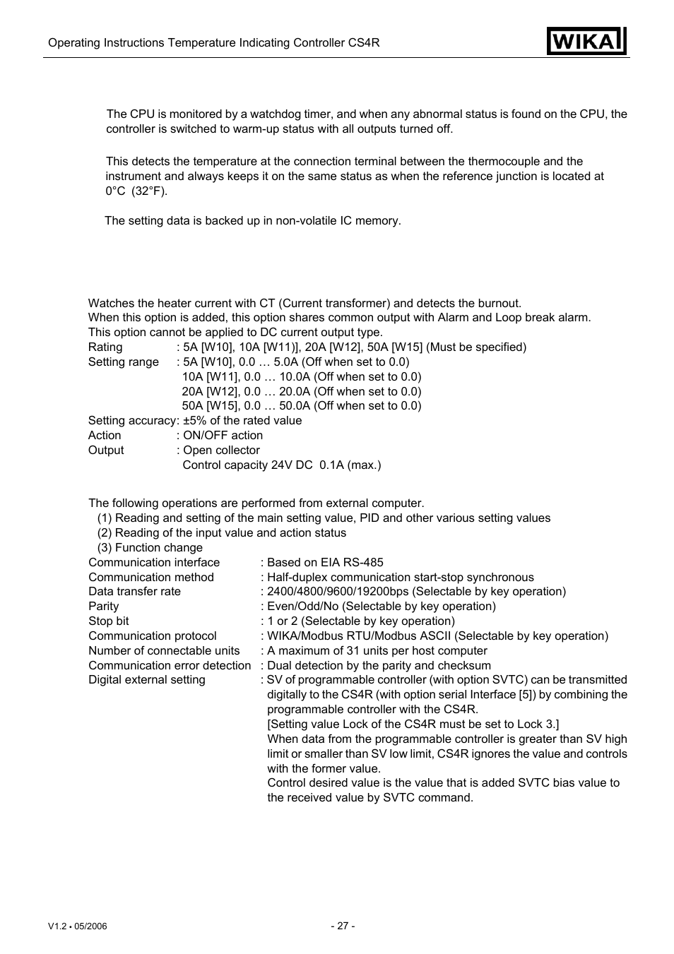 WIKA CS4R User Manual | Page 27 / 31