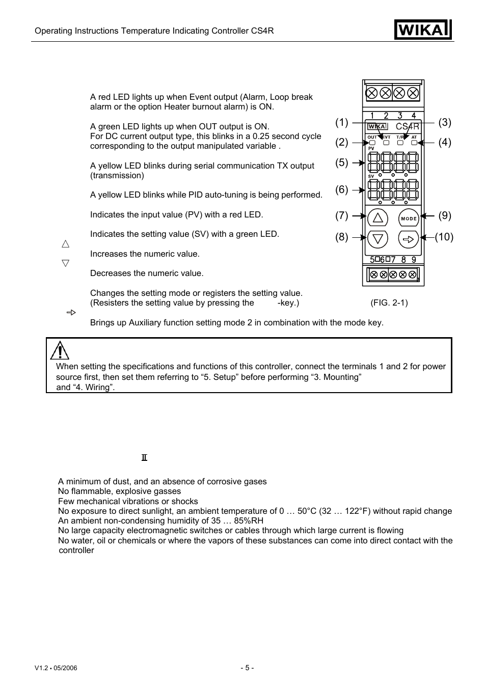 Caution | WIKA CS4R User Manual | Page 5 / 31