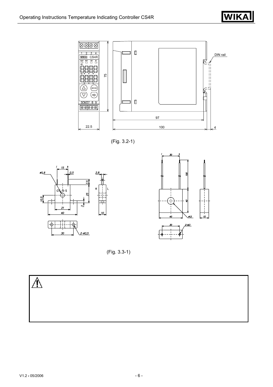 Caution | WIKA CS4R User Manual | Page 6 / 31