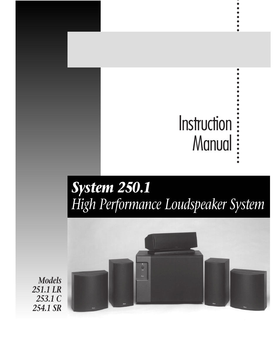 Atlantic Technology 254.1 SR User Manual | 8 pages