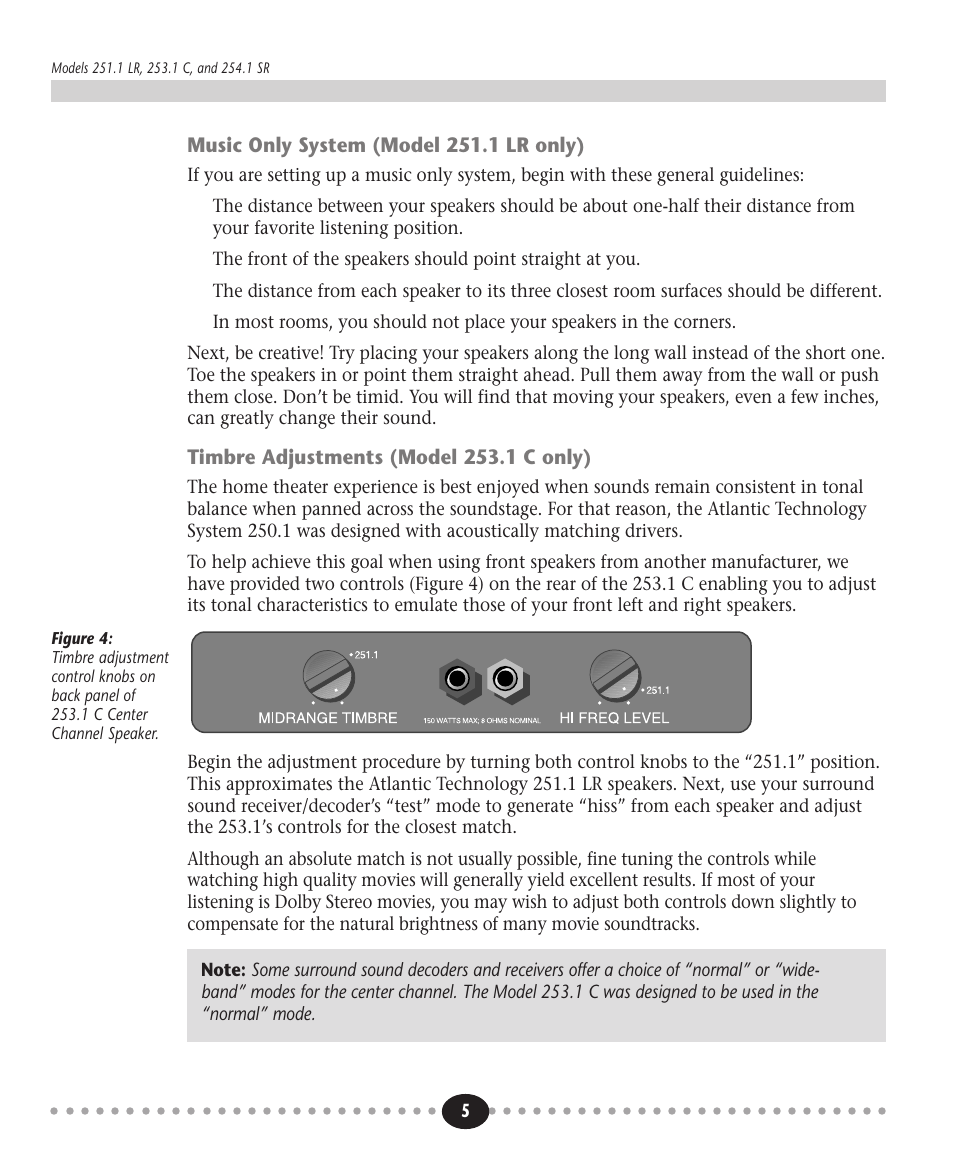 Tlantic | Atlantic Technology 254.1 SR User Manual | Page 5 / 8