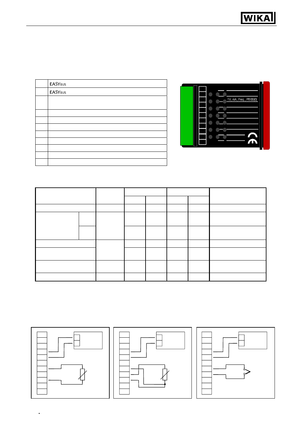 Electric connection, Operating instructions digital indicator di15, Terminal assignment | Connection data, Connecting an input signal | WIKA DI15 User Manual | Page 5 / 28