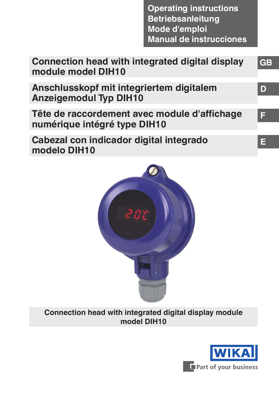 WIKA DIH10-Ex User Manual | 92 pages