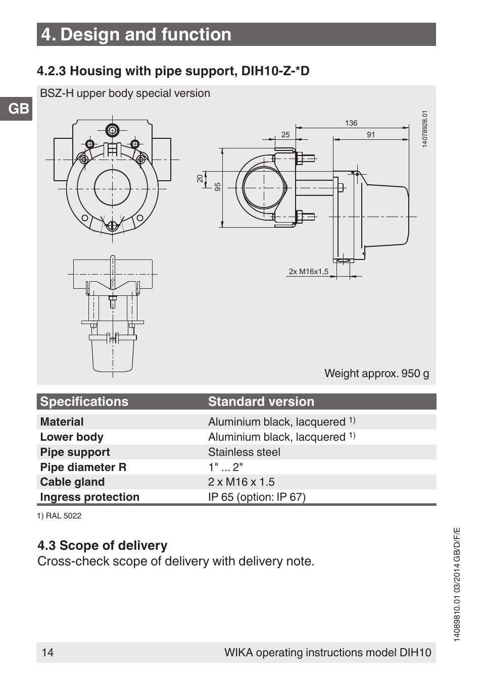 Design and function | WIKA DIH10-Ex User Manual | Page 14 / 92