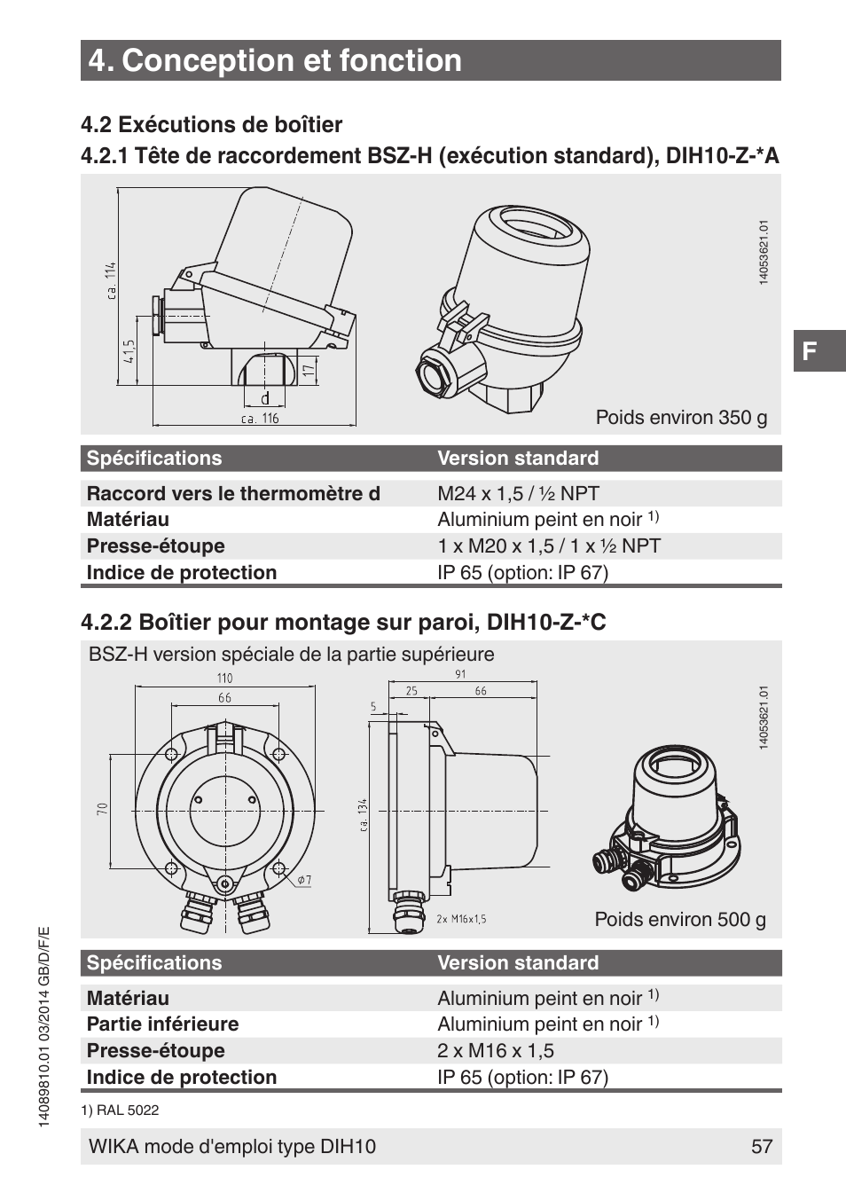 Conception et fonction | WIKA DIH10-Ex User Manual | Page 57 / 92