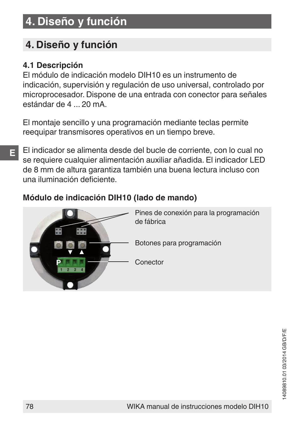 Diseño y función | WIKA DIH10-Ex User Manual | Page 78 / 92