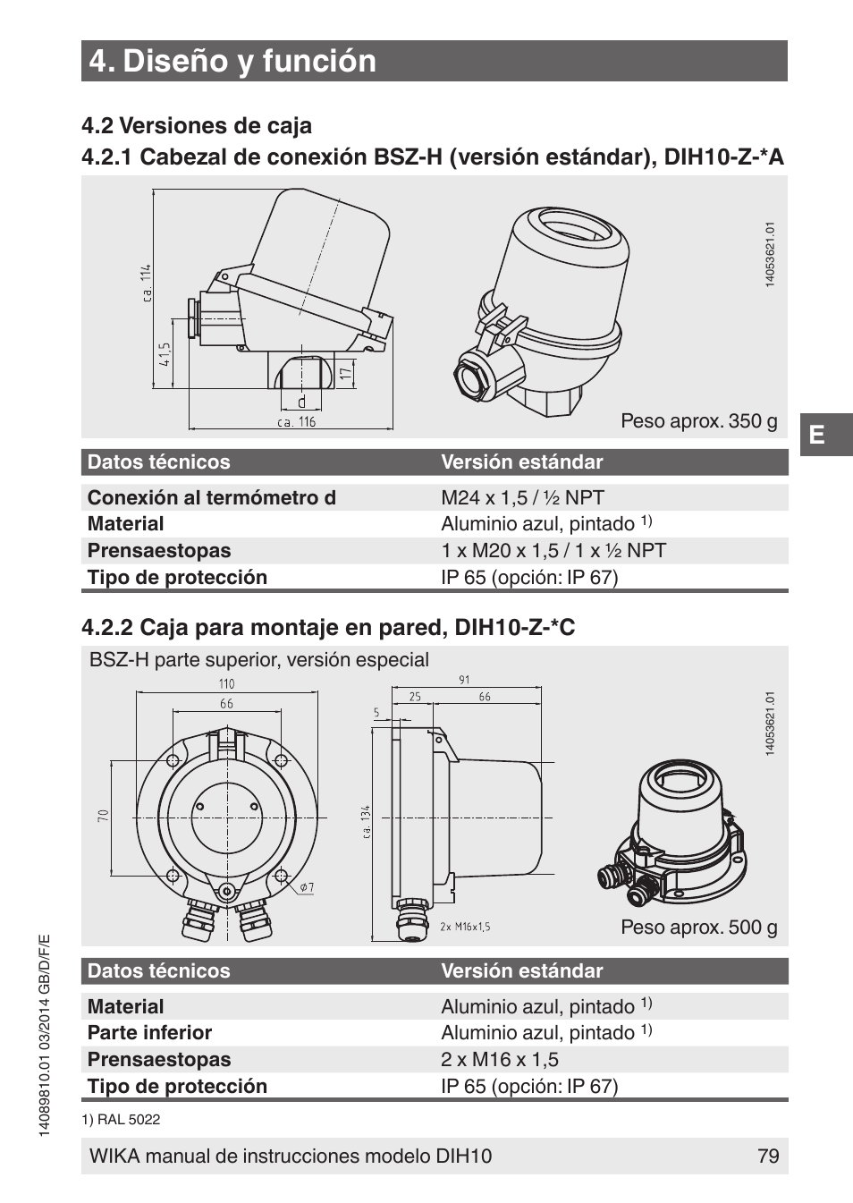 Diseño y función | WIKA DIH10-Ex User Manual | Page 79 / 92