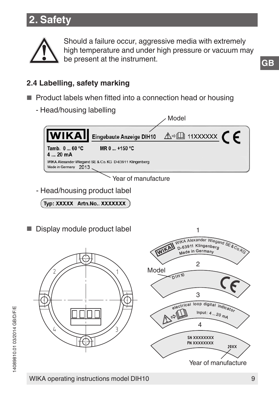 Safety | WIKA DIH10-Ex User Manual | Page 9 / 92