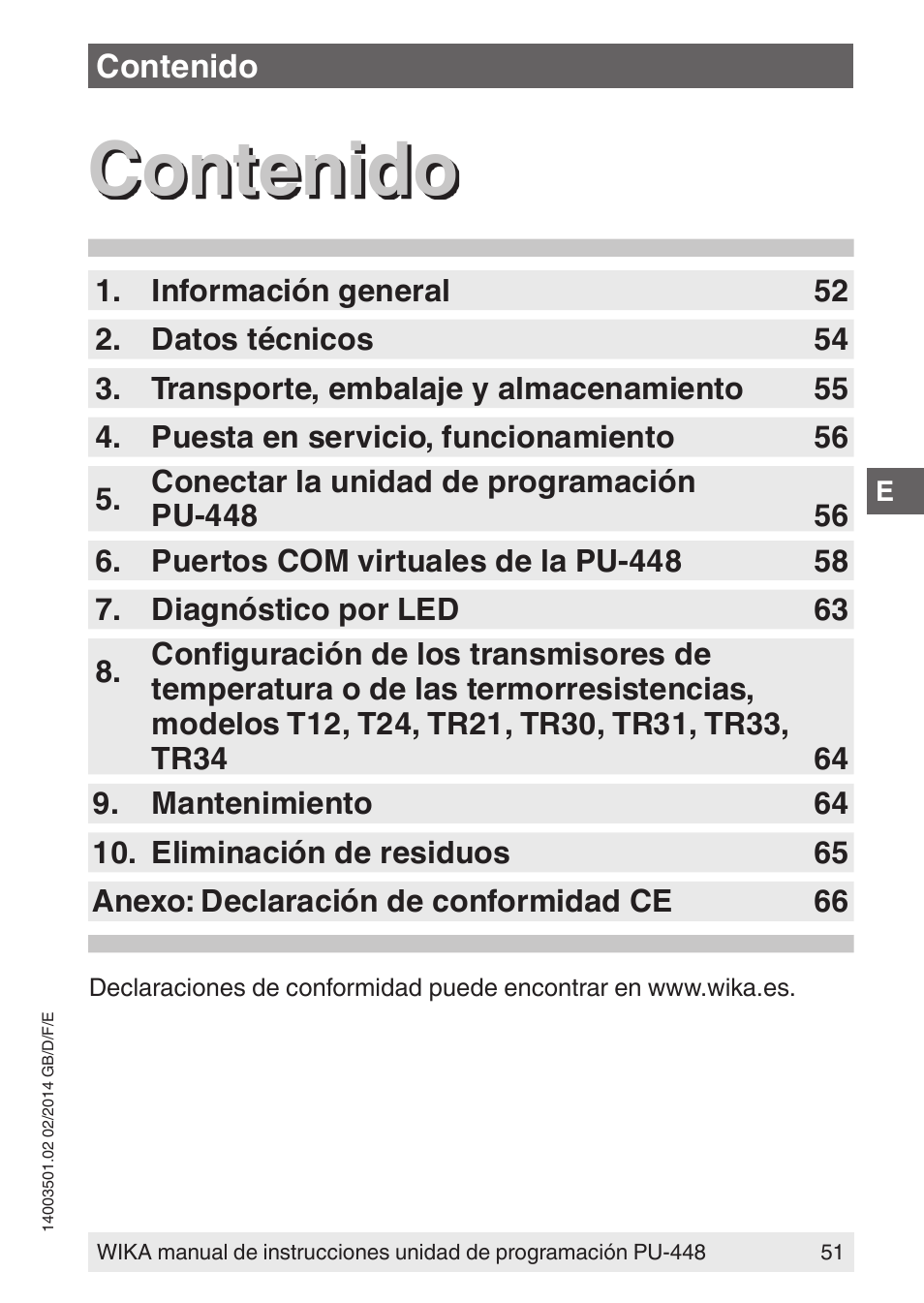 WIKA PU-448 User Manual | Page 51 / 68