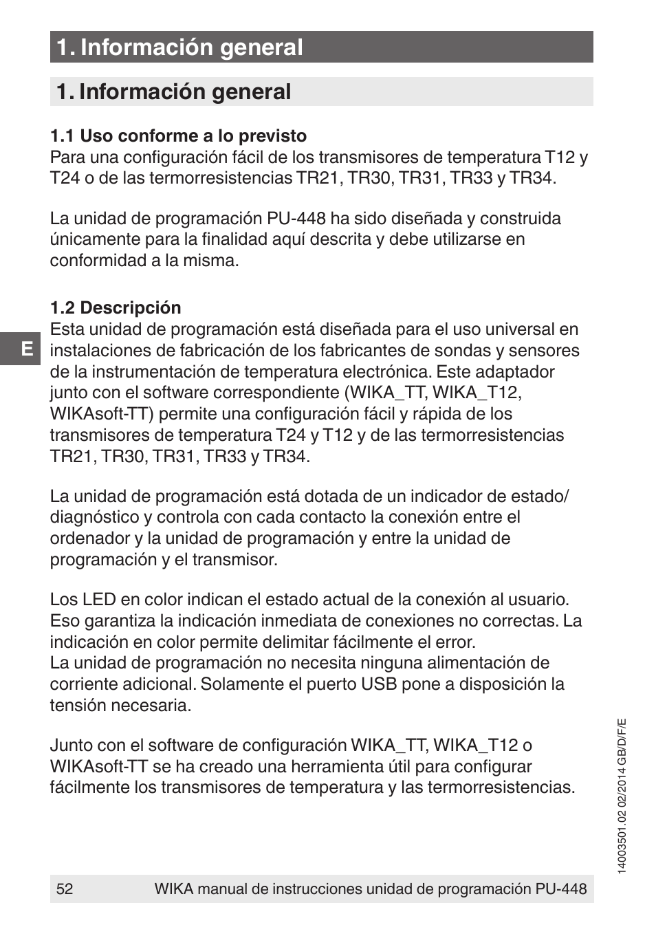 Información general | WIKA PU-448 User Manual | Page 52 / 68