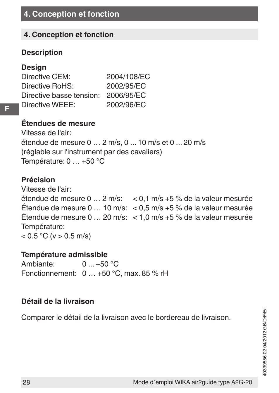 WIKA A2G-20 User Manual | Page 28 / 52