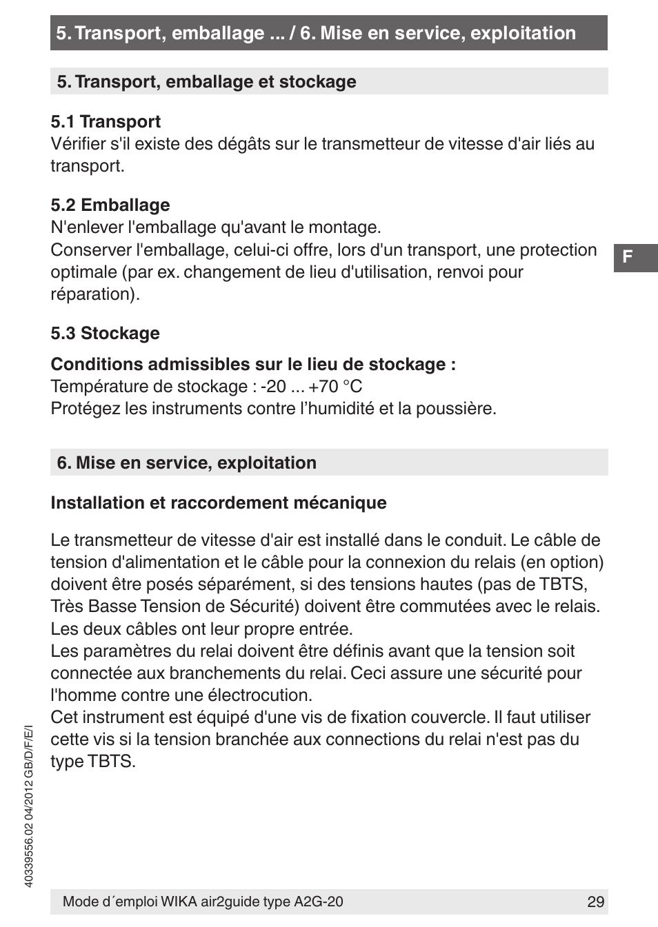 WIKA A2G-20 User Manual | Page 29 / 52
