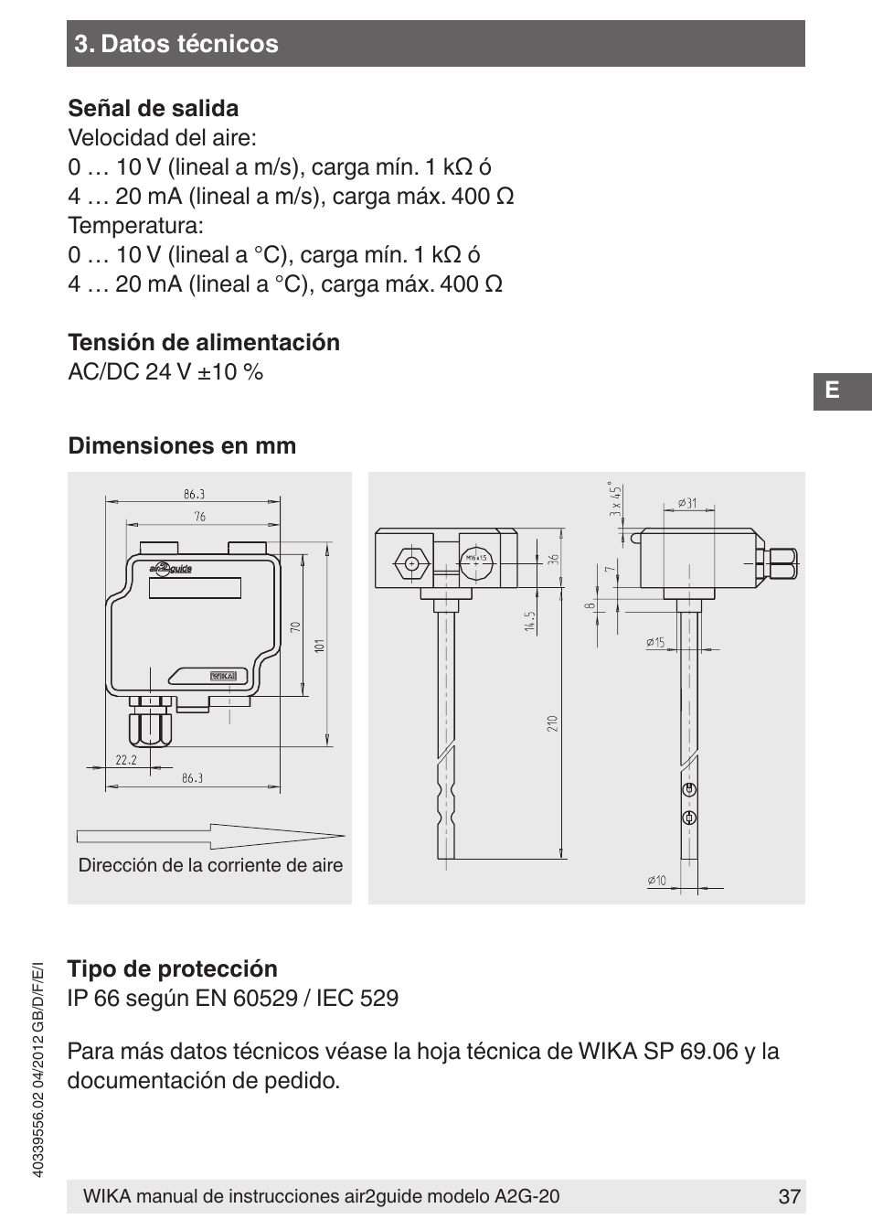 WIKA A2G-20 User Manual | Page 37 / 52