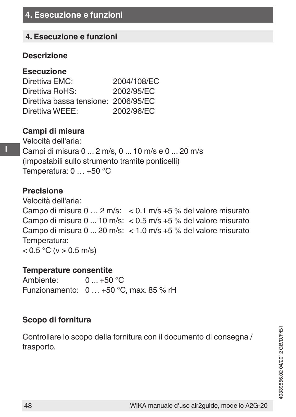 WIKA A2G-20 User Manual | Page 48 / 52