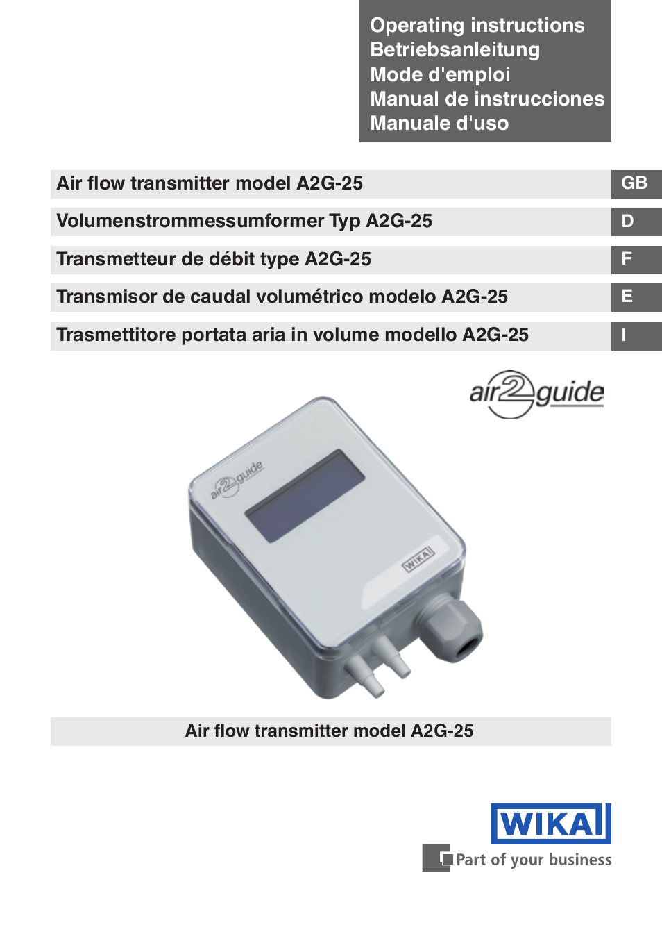 WIKA A2G-25 User Manual | 56 pages