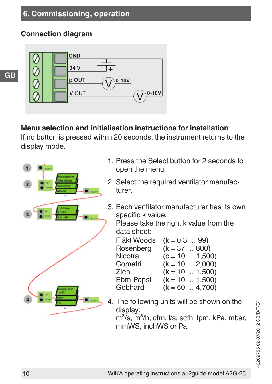 WIKA A2G-25 User Manual | Page 10 / 56