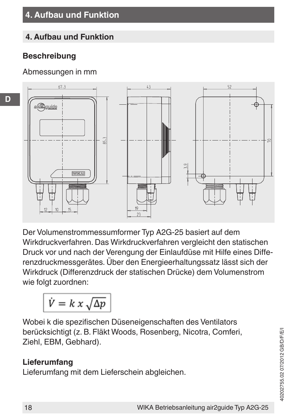 WIKA A2G-25 User Manual | Page 18 / 56