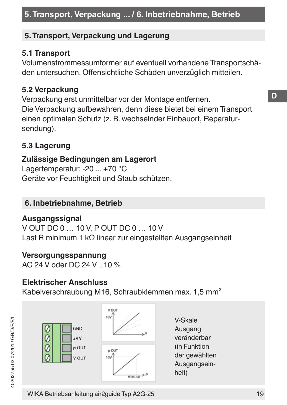 WIKA A2G-25 User Manual | Page 19 / 56