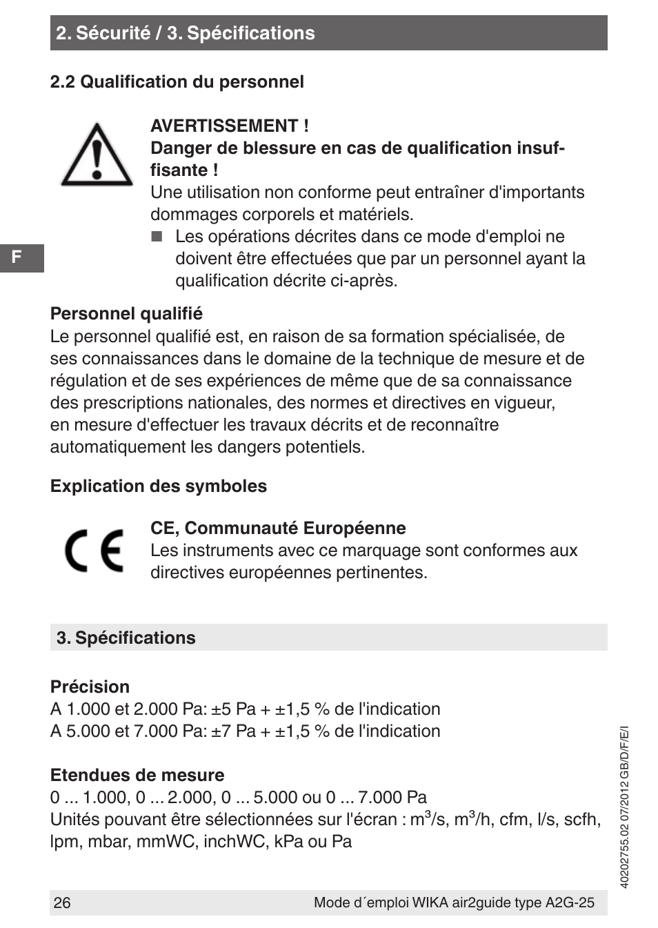WIKA A2G-25 User Manual | Page 26 / 56