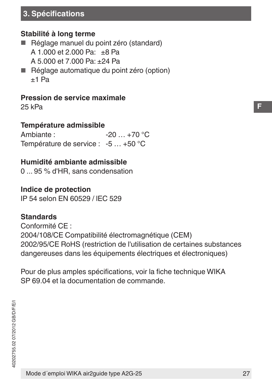 WIKA A2G-25 User Manual | Page 27 / 56