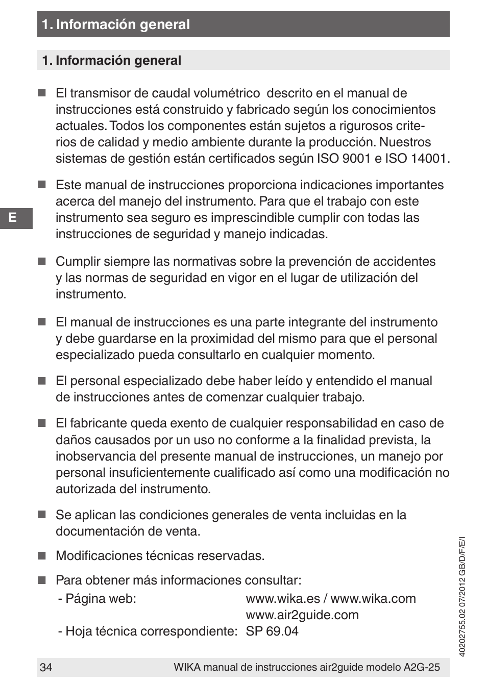 WIKA A2G-25 User Manual | Page 34 / 56