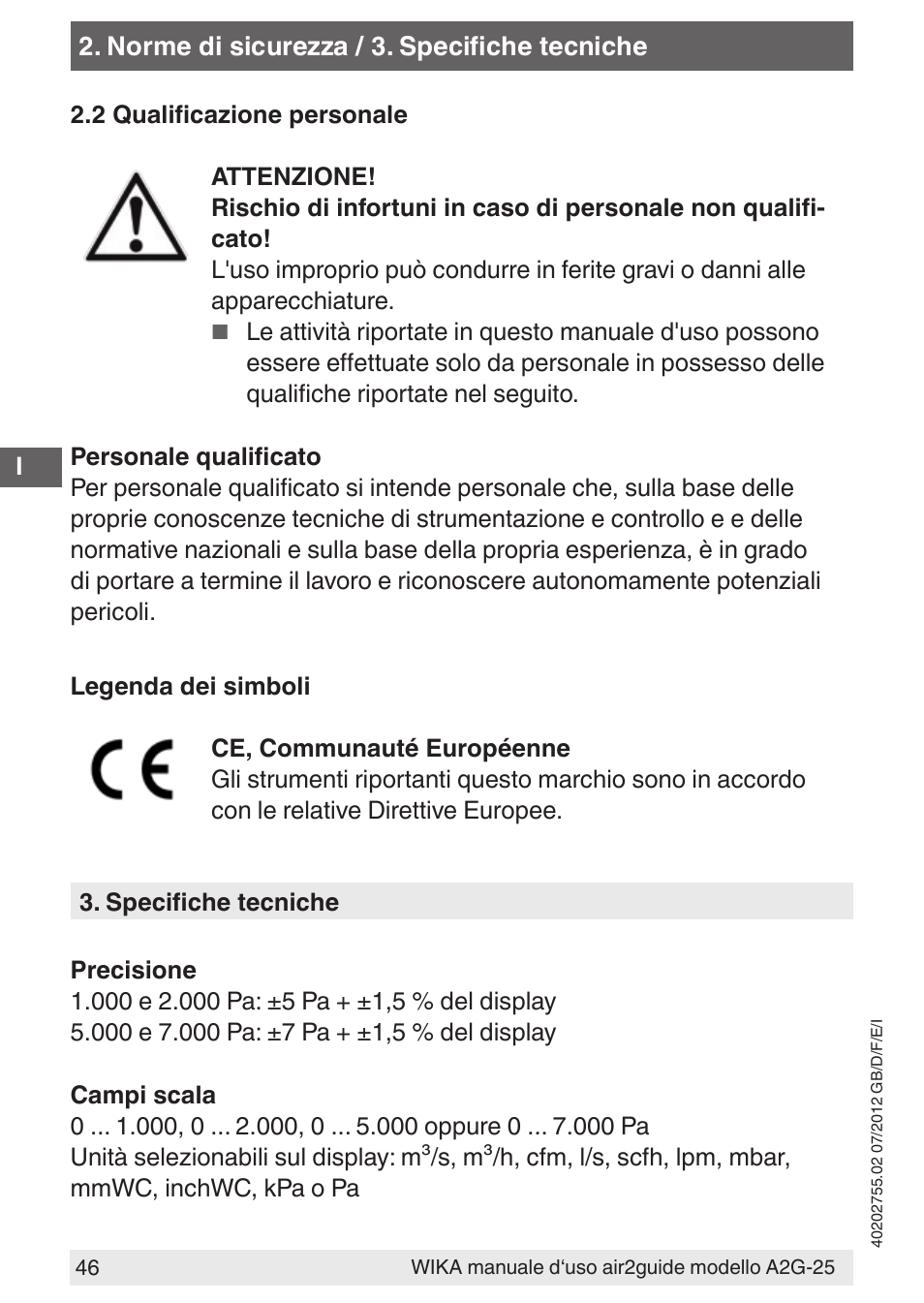 WIKA A2G-25 User Manual | Page 46 / 56