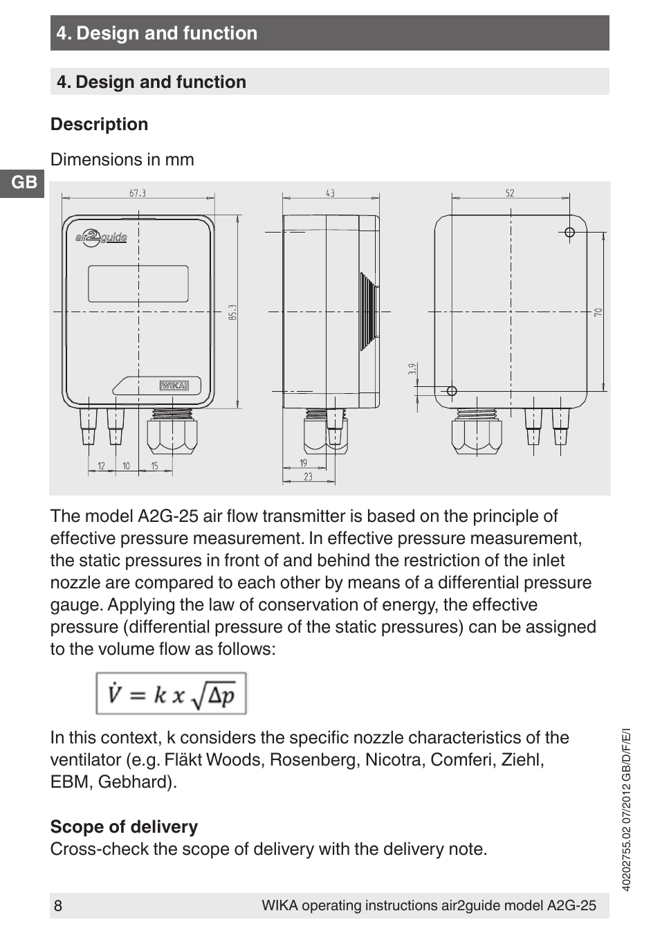 WIKA A2G-25 User Manual | Page 8 / 56