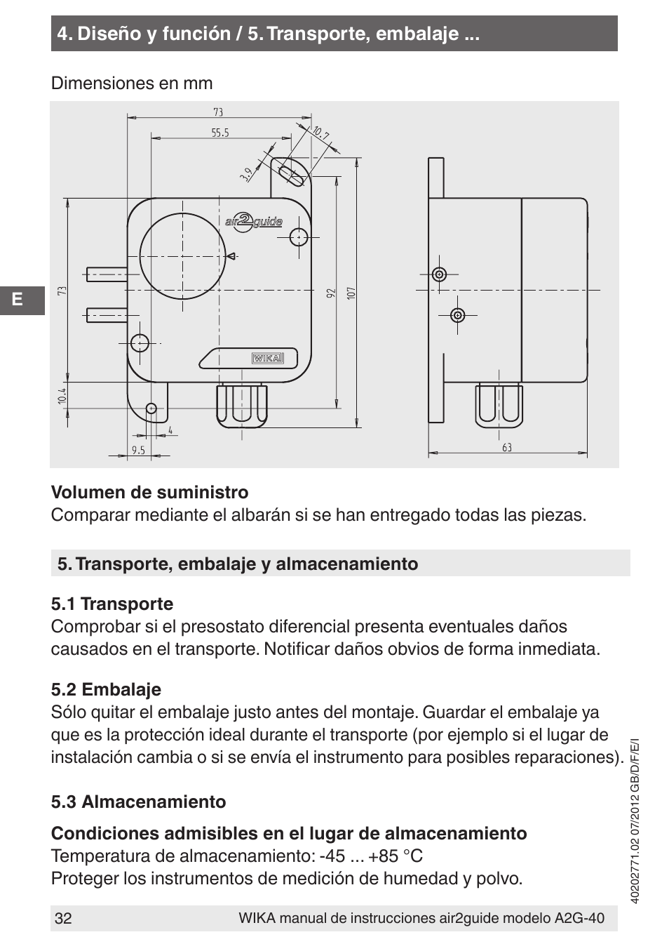 WIKA A2G-40 User Manual | Page 32 / 44