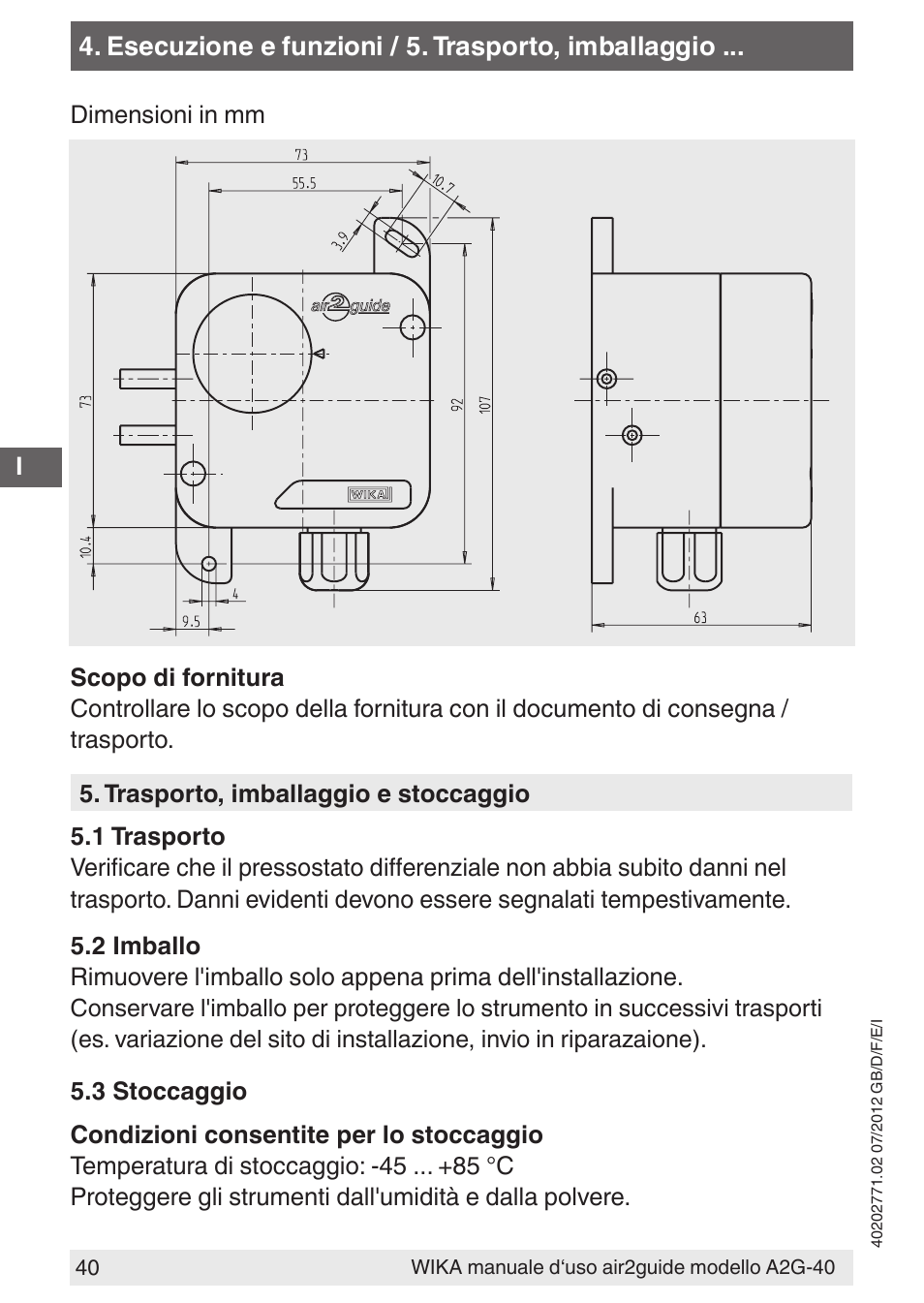 WIKA A2G-40 User Manual | Page 40 / 44