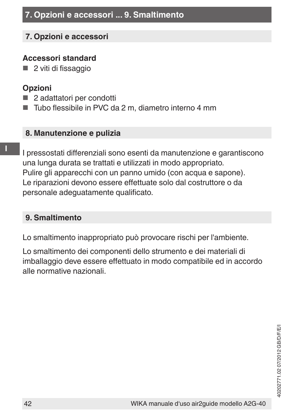 WIKA A2G-40 User Manual | Page 42 / 44